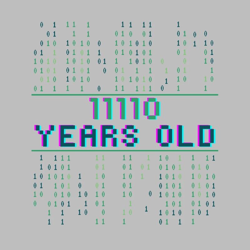 30e anniversaire 30 ans Code binaire Informatique