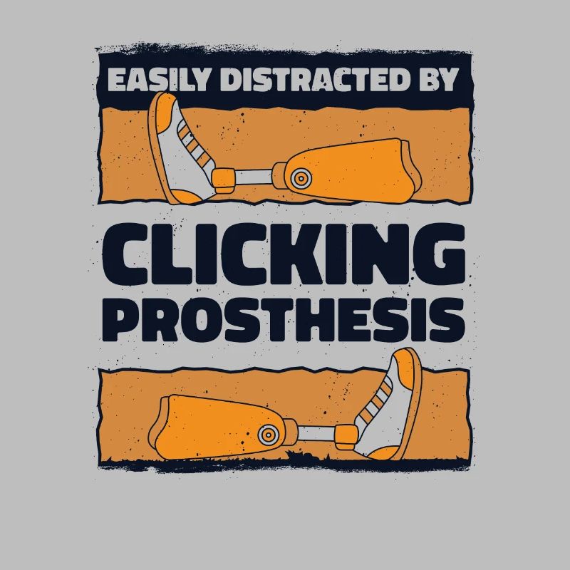 Easily Distracted By Clicking Prosthesis User Leg