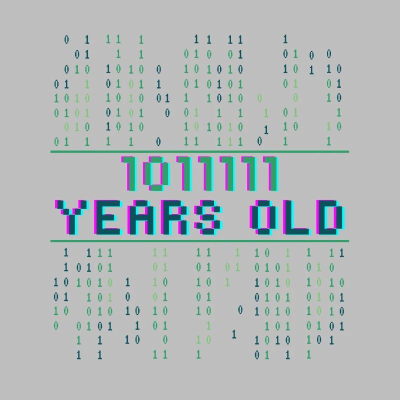 95. Geburtstag 95 Jahre alt Binärcode Informatik