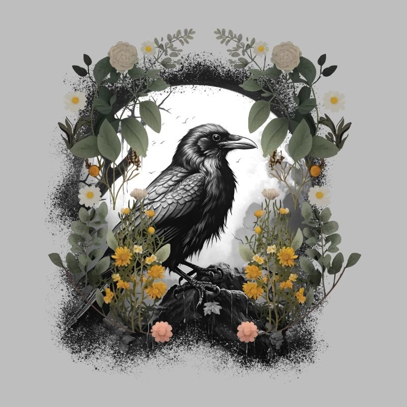 Raven, Nature, Flowers, Crow, Ravens, Crows, Dark Spring