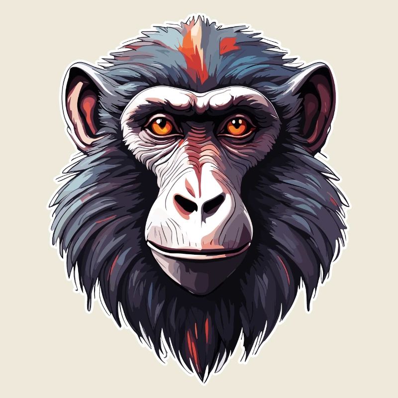 Monkey / Animal / Zoo / Babian / Wild / Comic