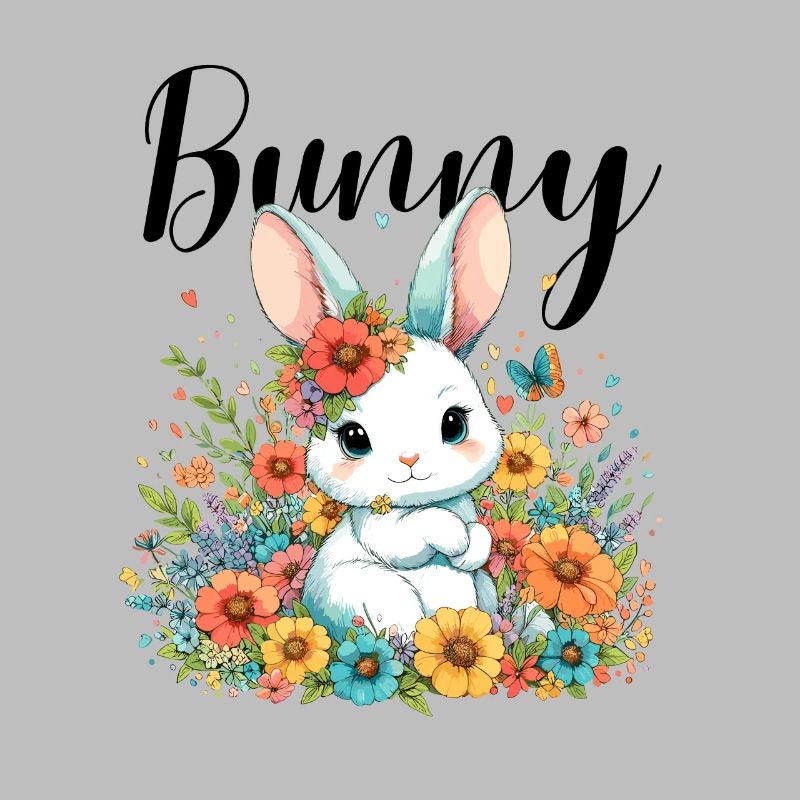 Lapin Lapin Maman Pâques Lapin De Pâques Fleurs Mignon