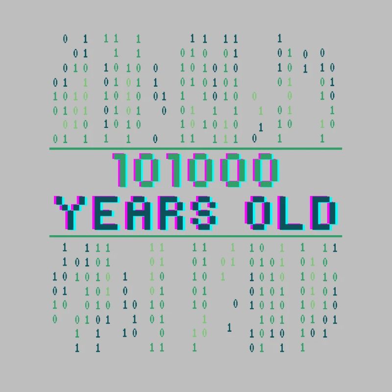 40e anniversaire 40 ans Code binaire Informatique