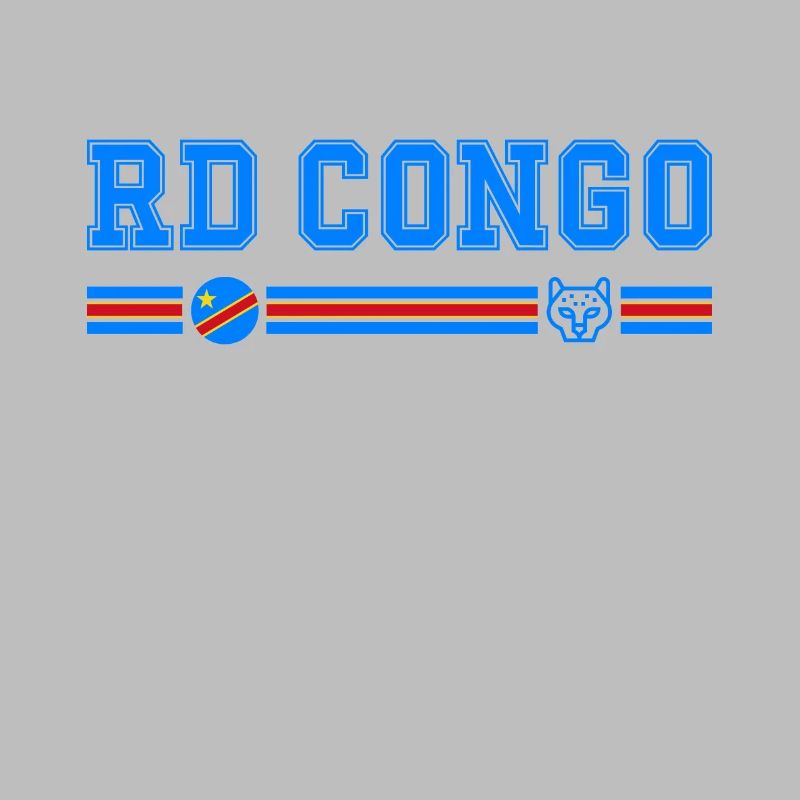 RD CONGO drapeau et emblème du Congo