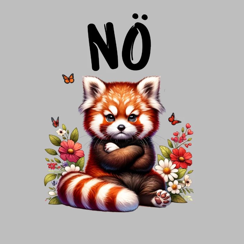 Red Panda Funny Saying Nope Fire Fox