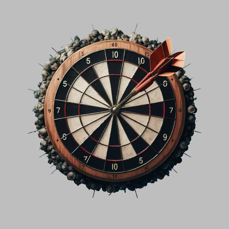 JEU DE FLÉCHETTES AVEC FLÉCHETTES DEDANS