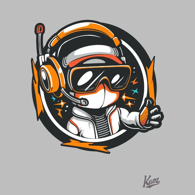 Space sci-fi type with headset and radio