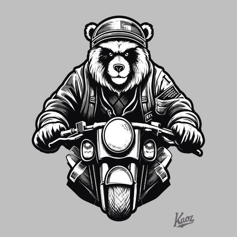 Cool Motorcycle Biker Bear