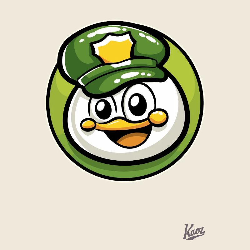 Petit oiseau policier mignon
