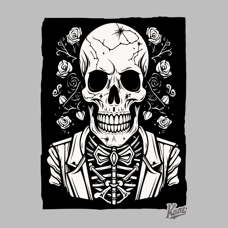 Happy Skeleton Skull Skull