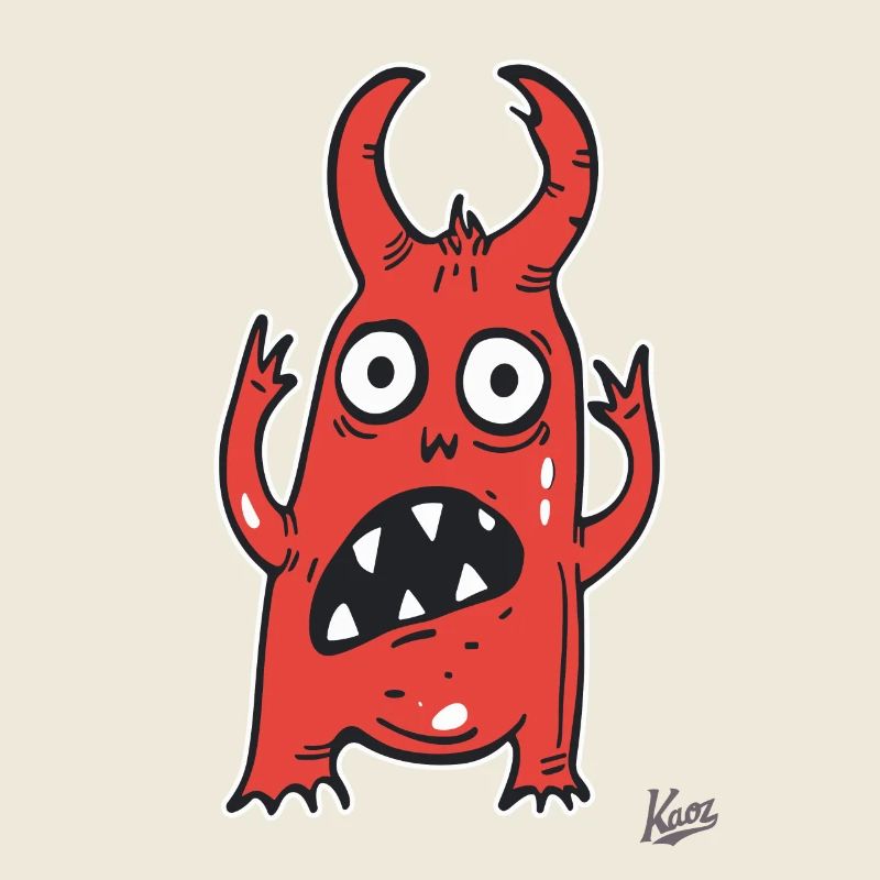 leiser Schrei des kleinen lustigen Monster