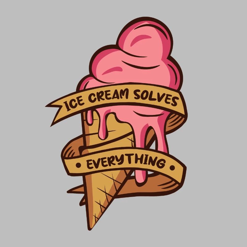 Ice Cream Solves Everything Gelato Maker Lover