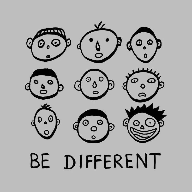 Être différent, être différent, déclaration cool, drôle