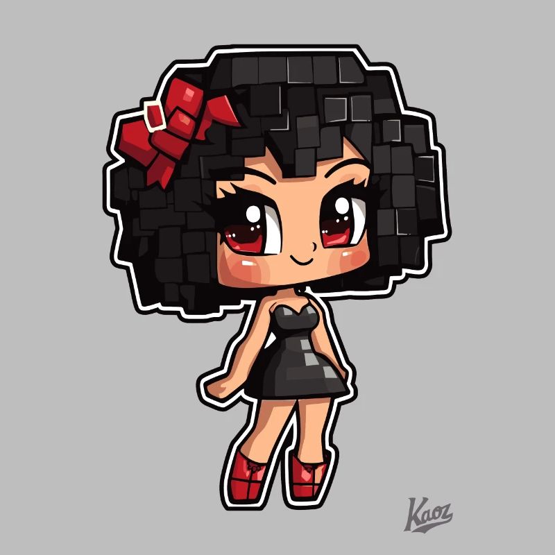 Pixel Chibi: Cute Burlesque Babe