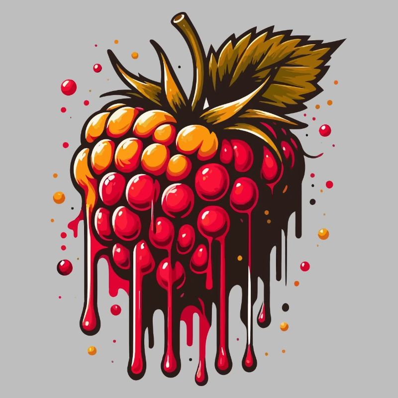 Two-tone dripping raspberry
