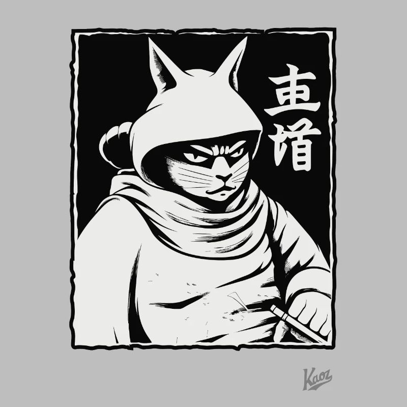 Chat shogun samouraï