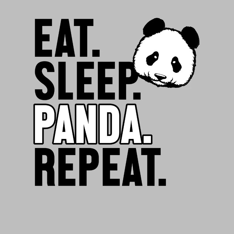 Manger Dormir Panda Répéter Panda Ours Ami Géant