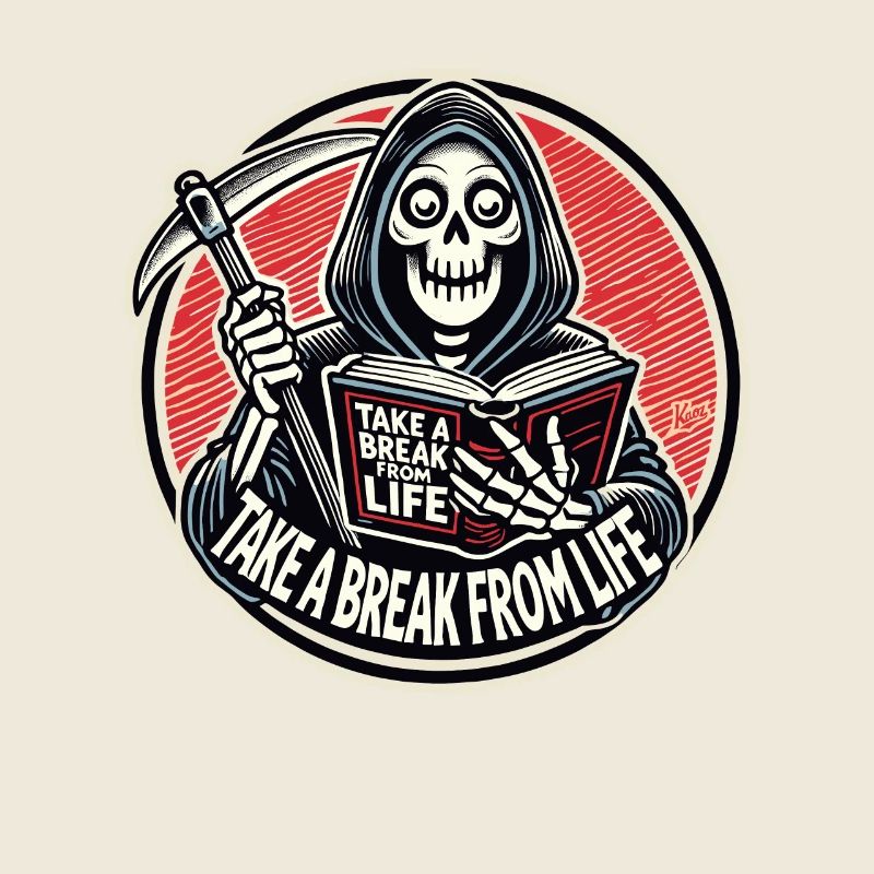 Grim Reaper lit « Faites une pause dans la vie »