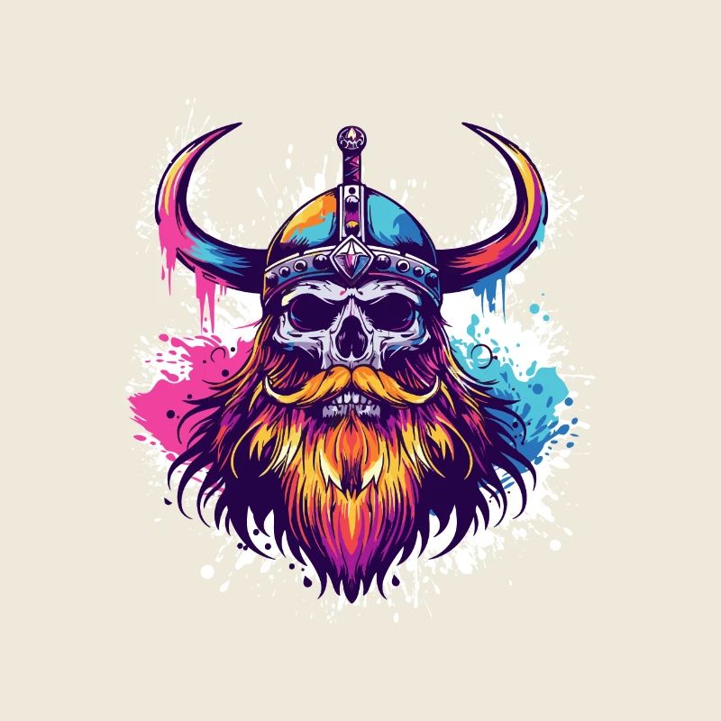 Wikinger Odin Totenkopf