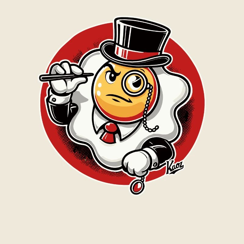 Eleganter Spiegelei Ei-Gentleman