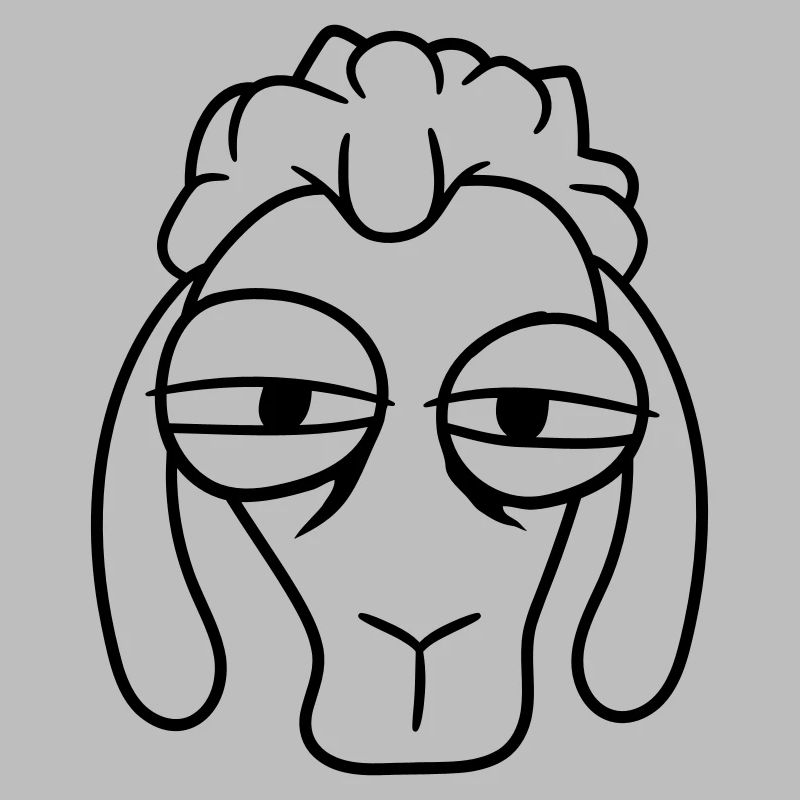 Sheep Skeptical Critical Look Face Head Cool