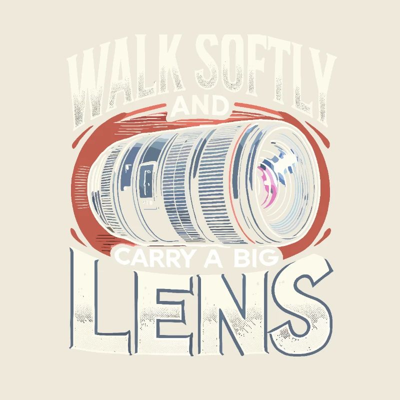 Gehen Sie sanft und tragen Sie ein großes Objektiv