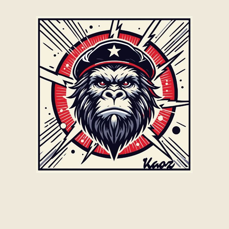 Revolutionärer Parodie Gorilla