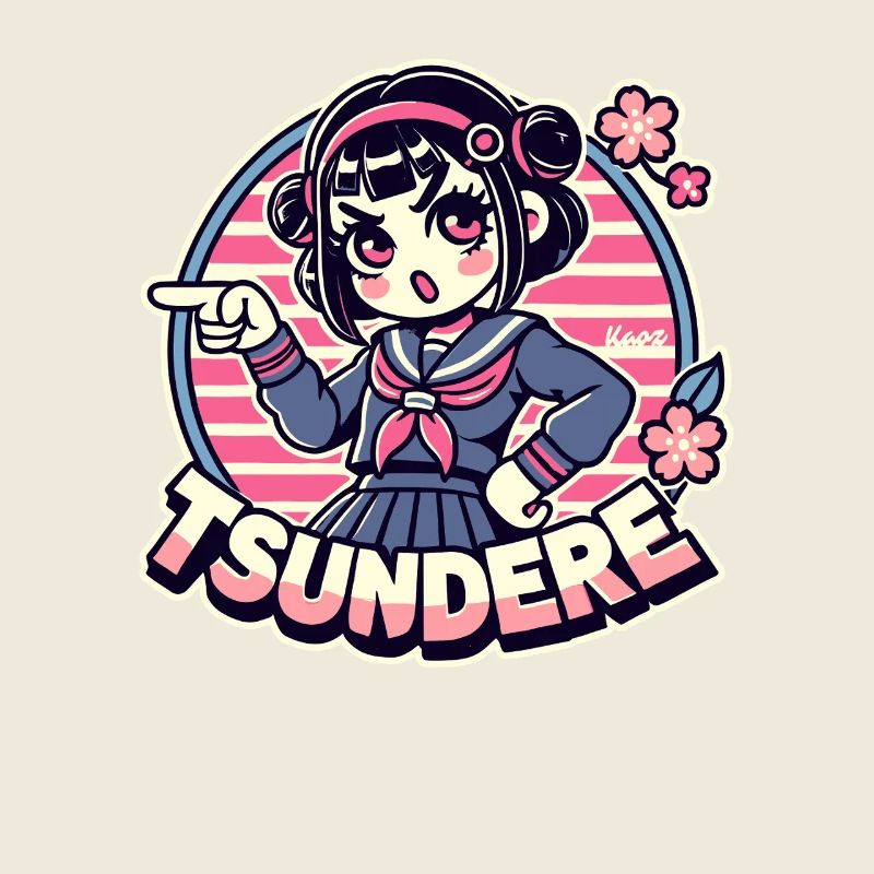 Freches japanisches Tsundere Mädchen