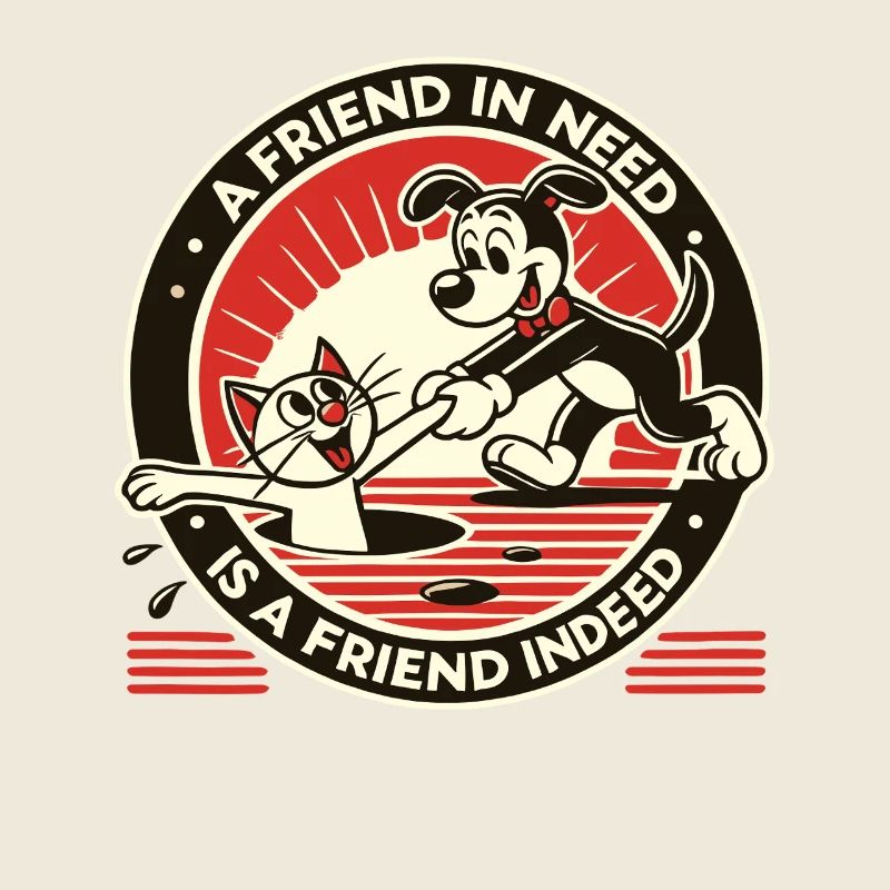 Aider, secourir et être amis – chien et chat