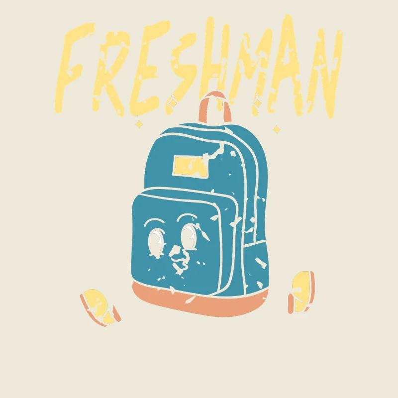 Freshman Cartoon Backpack Character Fun