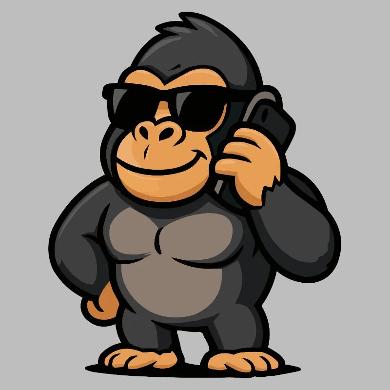 Gorilla Cell Phone Comic