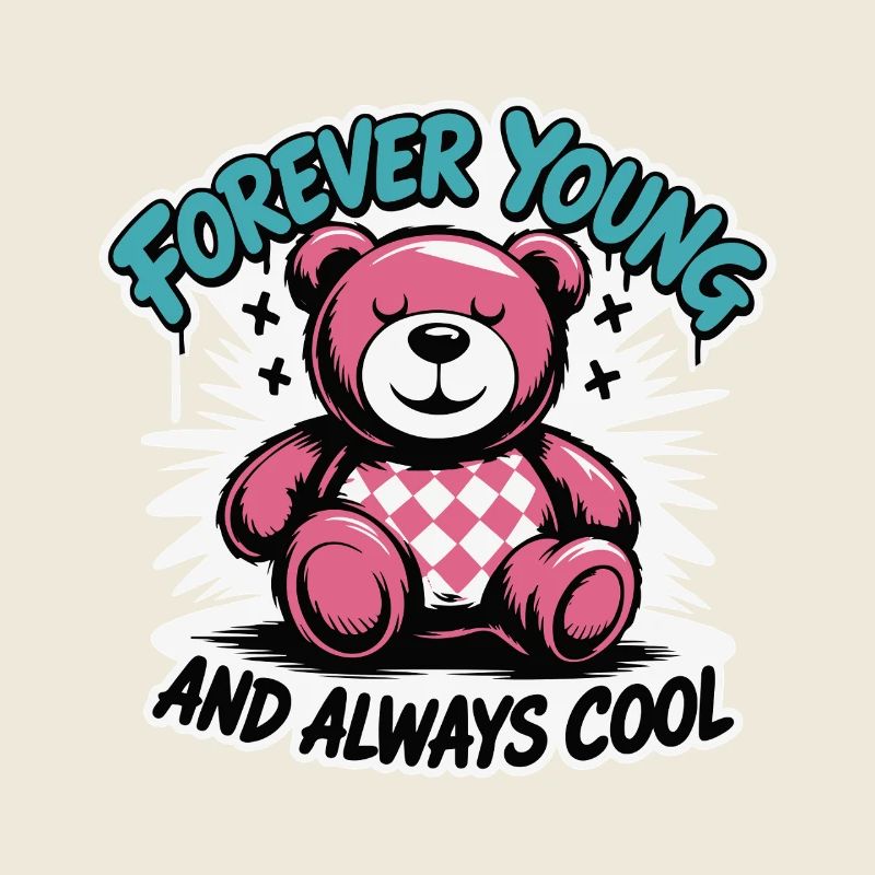 Forever Young Teddy Bear Graphique