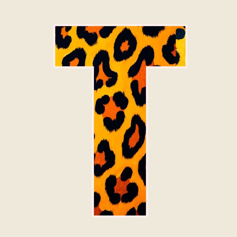 Leopard_Buchstabenmuster_ _T