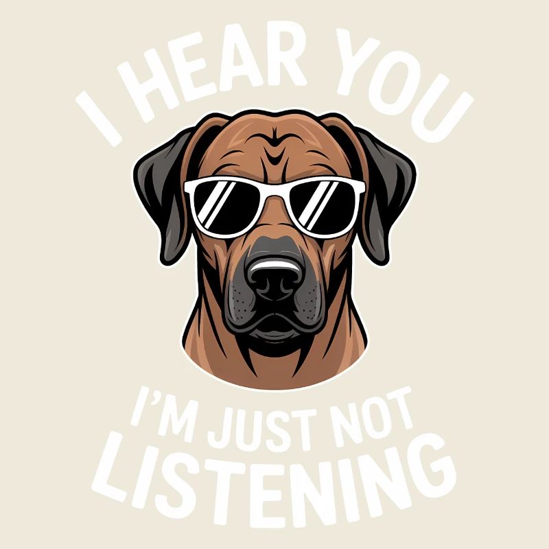 Cadeau drôle de chien sur les paroles de Rhodesian Ridgeback.