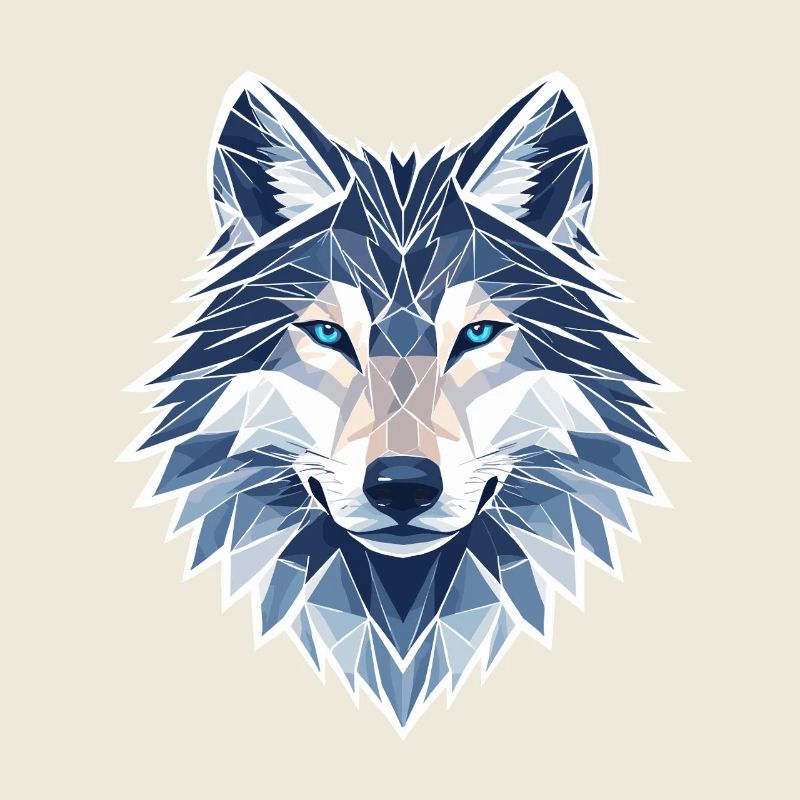 Geometrischer Wolf - Moderner Geometrischer Wolf 