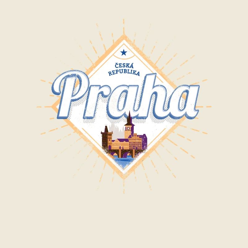 Prague avec la capitale de la République tchèque avec la silhouette