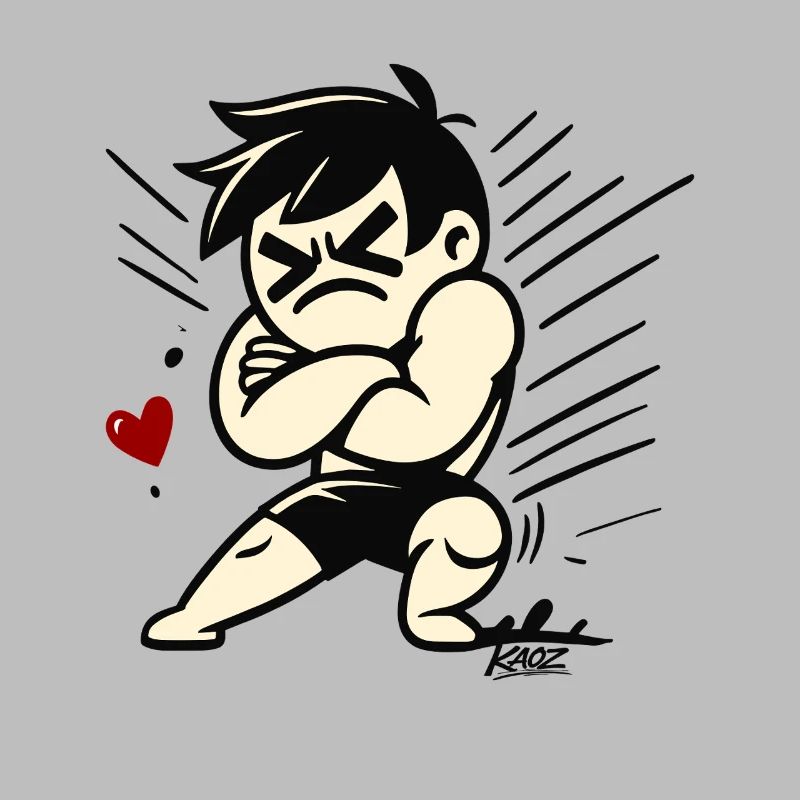 Comic Character with Crossed Arms