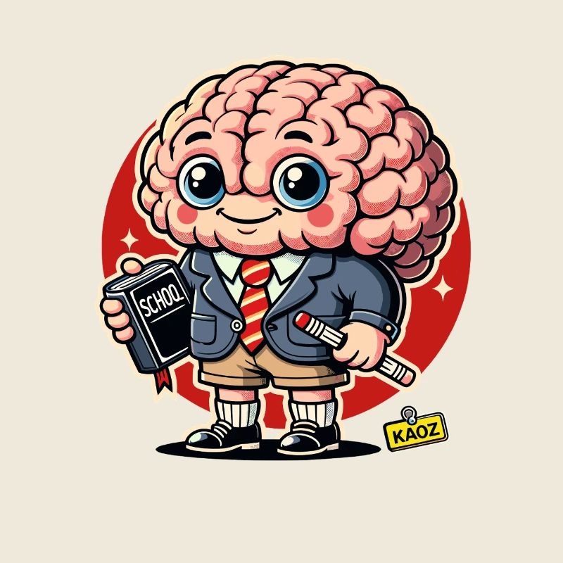 Brain Scholar Cartoon