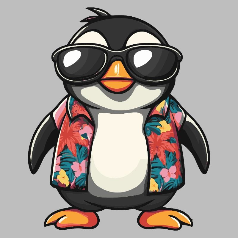 Pinguin Comic Urlaub