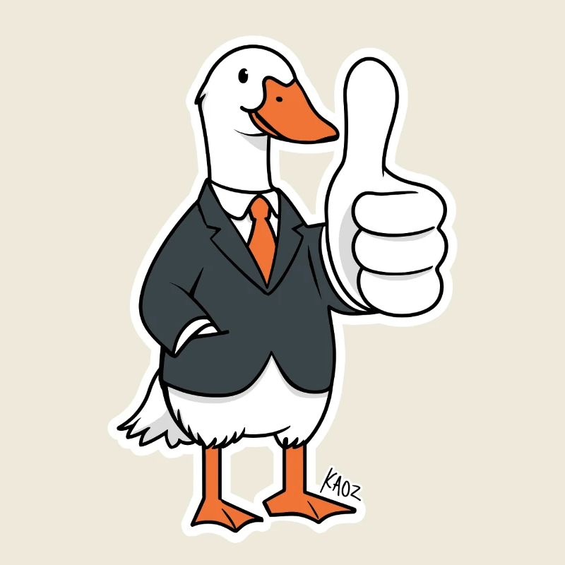 Dapper Duck in a Suit