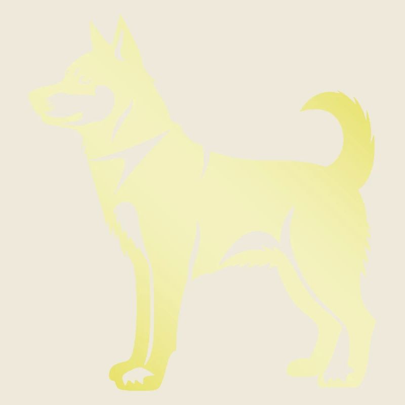 Silhouette de chien husky