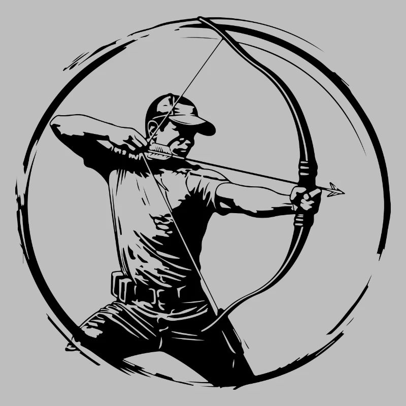 Bogenschießen Mann Silhouette