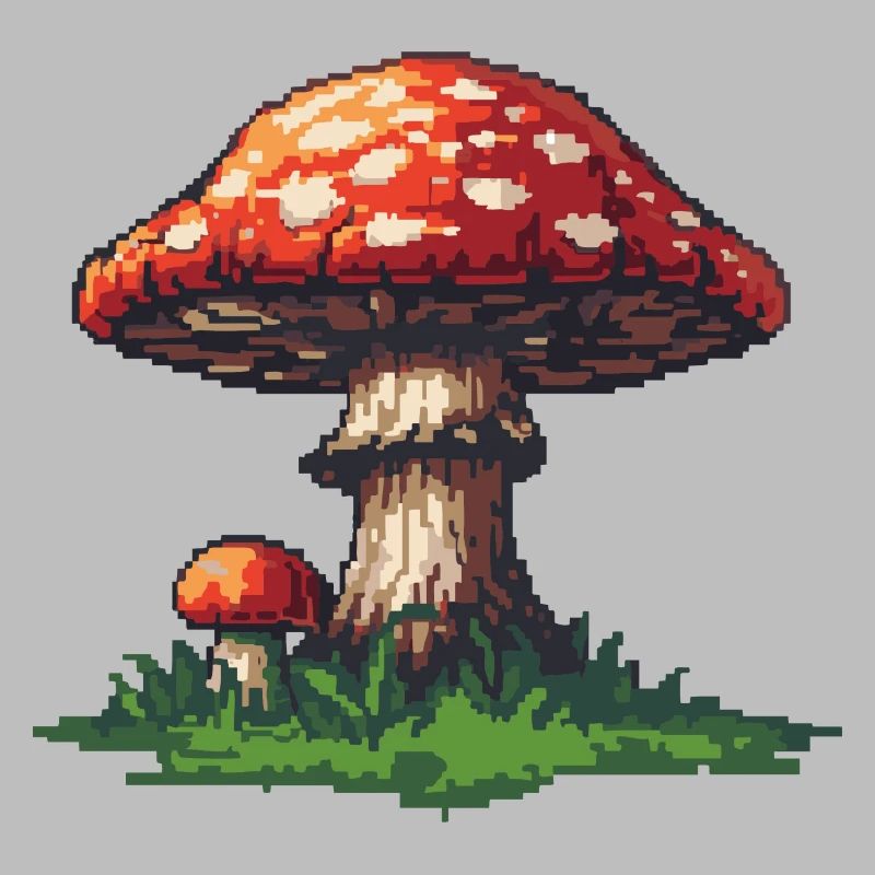 Icône de pixel de champignon