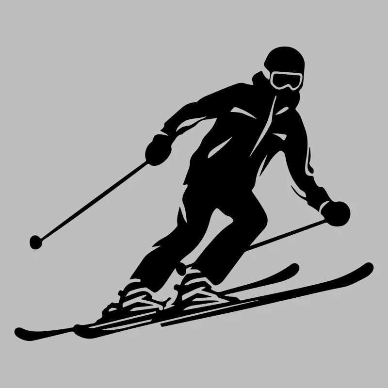 Skiing Skiing Man Silhouette