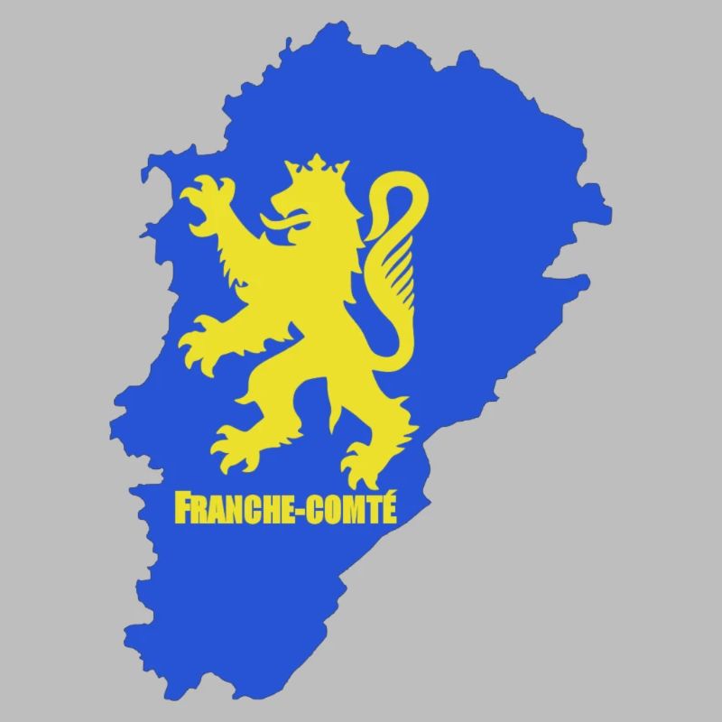 Carte Franche-Comté + lion