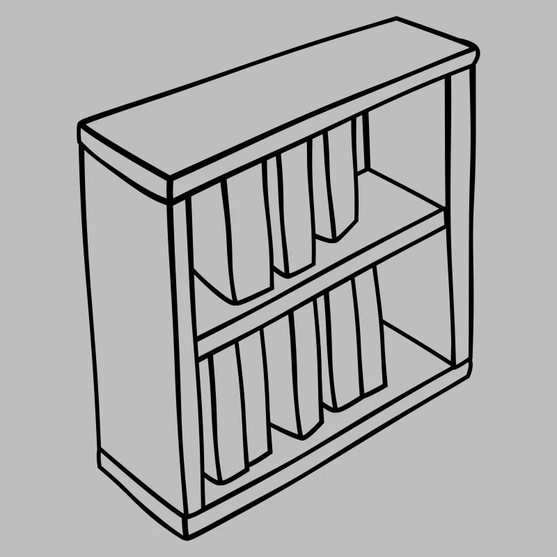 Conception clipart de bibliothèque