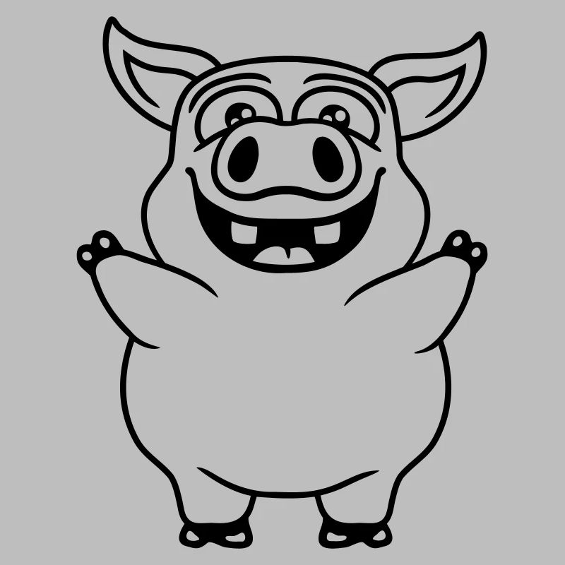 Bande dessinée amicale et drôle de cochon