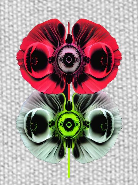 Psychedelische Mohnblüten