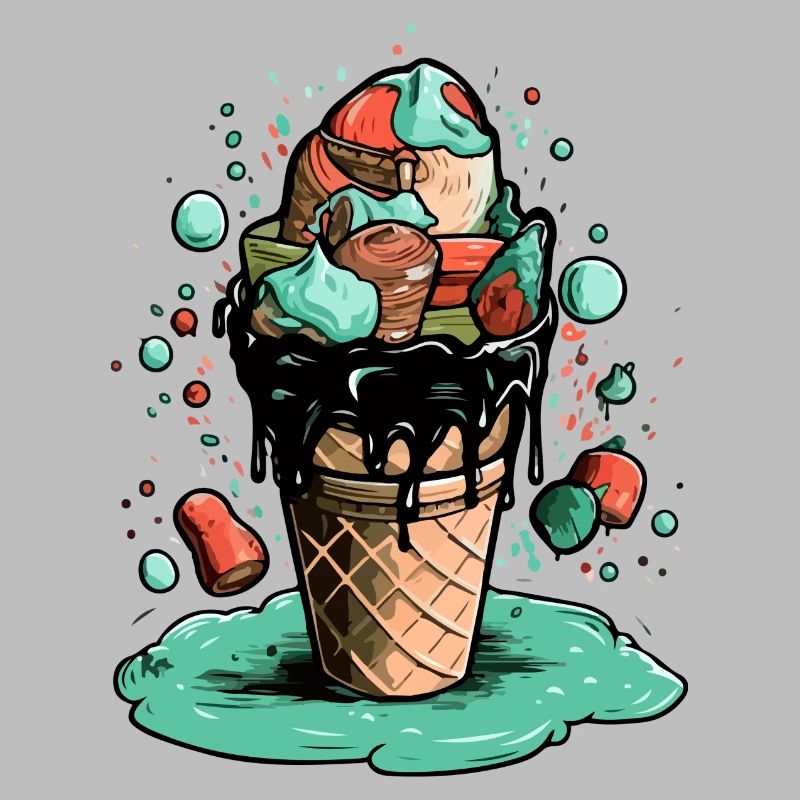 Cornet de glace multi-goûts