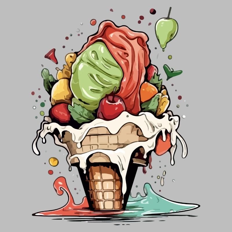 Fruchteiswaffel